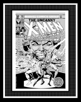 Dave Cockrum X - Men 146 Rare Production Art Cover Mono