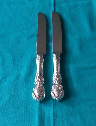 Set Of 2 Reed & Barton Francis I 1st Sterling Silver Luncheon Knives