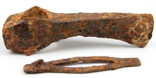 Ancient Rare Authentic Viking Kievan Rus Large Iron Battle Axe 8 - 10 century AD 2