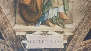 Vintage Lithograph Art Print The Erythraean Sibyl Michelangelo 3