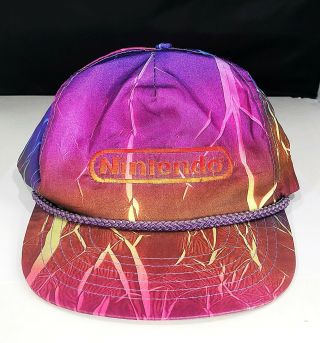 Vintage Nintendo Hat Employee Issue Ultra Rare 1980’s Multi Color