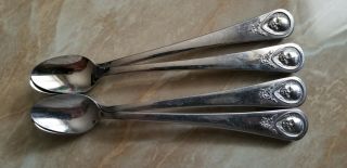4 Antique,  Vintage Collectible Spoons 5.  5 " Oneida Stainless - Gerber 1928 - 1978