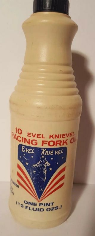 Evel Knievel Motorcycle Chemicals Racing Fork Oil One Pint Empty Rare