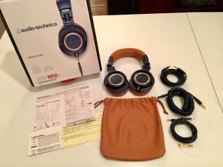 Audio - Technica Ath - M50x Rare Limited Edition Bl Blue/brown Monitor Headphones