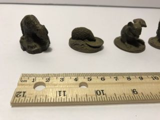 8 Bronze Age Miniature Animal Statues Hand Made In Scotland Rare Paper Weight