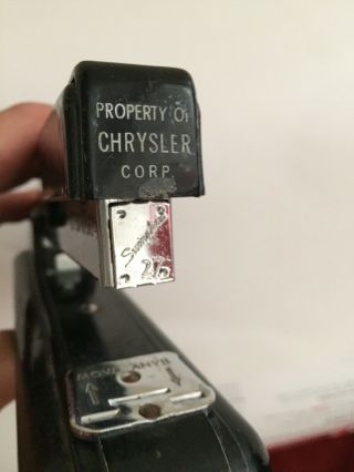 Swingline Property Of Chrysler Corp Company Stapler Vintage Mid - Century