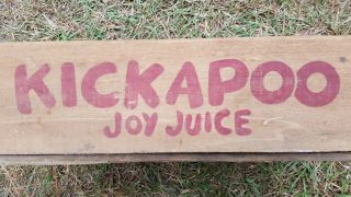 Vintage Rare Kickapoo Joy Juice Wooden Wood Soda Pop Crate Box Carrier