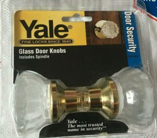 Antique Style Vintage Yale Glass Door Knobs Dh1045,  Spindle Rare