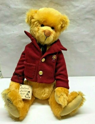 Signed Vtg Ballard Baines Jointed Teddy Bear Ooak 20 " German Mohair Doll Wool