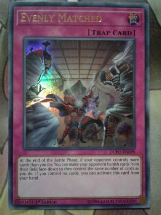 Yugioh Evenly Matched Ultra Rare Dupo 1st Ed Lightly Played