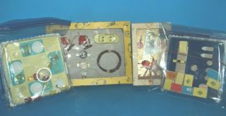 Vintage Dollhouse Accessories Miniature Electric Lamps Books Dishes