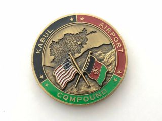 Rare Cia Central Intelligence Agency A - Stan Kabul Airport Compound Coin Nr