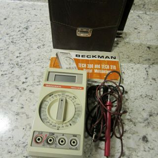 Vintage 1979 Beckman Tech 310 Digital Multimeter With Case & Book