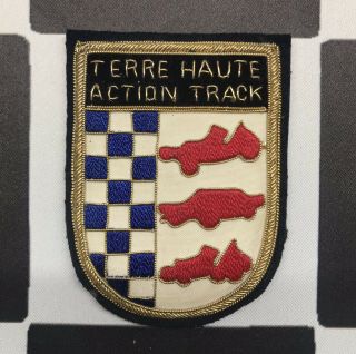 Rare Terre Haute Action Track Crest Patch Sprint Car Dirt Track Indy 500 Racing
