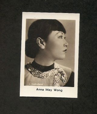Very Very Rare Anna May Wong Card Vintage 1920s 30s Real Photo Borg Tobacco