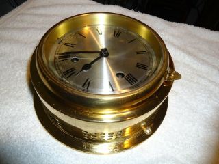 Vintage Brass Ship’s Bell Striking Clock
