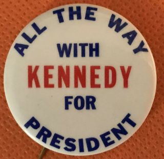 rare 1.  75 JFK Political PinBack Pin JOHN F KENNEDY Button 1960 Campaign Badge 2