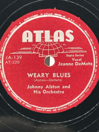 ULTRA RARE BLUES 78 RPM - Atlas JA - 139 - Weary Blues / Sam The Boogie Woogie Man 2