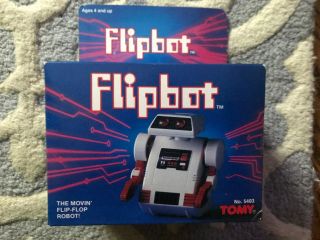 Vintage 1983 Tomy Flipbot Robot In Made In Japan Mib Rare