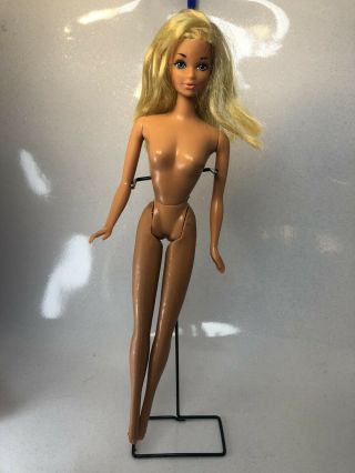 Vintage Mattel Barbie The Sunset Malibu Pj Nude Doll Tnt Bending Knees Steffie