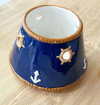Yankee Candle Nautical Large Jar Shade Topper Navy Boat Anchor Porthole Beach 2