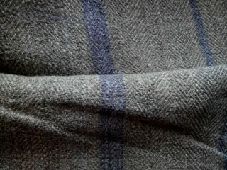 Herringbone Antique Linen Flax Homespun Hard Fabric Upsholtery Purple Stripes
