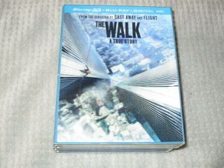 3d Movie Blu Ray The Walk Based On True Story W/rare Lenticular Sleeve