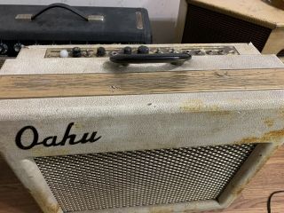 Vintage 1950’s VALCO OAHU Guitar Tube Amplifier Rare White SUPRO VALCO AMP 2