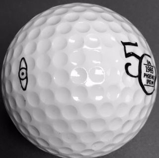 Ping Golf Ball 50th 1985 Phoenix Open Light Blue 2 Logos Solid White Very Rare✅