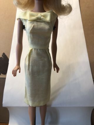 Vintage 1960s Barbie Pak Silk Sheath Dresses Pale Yellow Color - Exc,  /nm