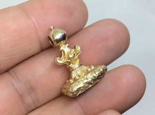 Stunning Antique Victorian 9ct Rolled Gold Pocket Watch Wax Seal Fob Pendant