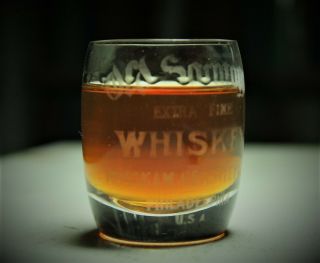 Rare Antique Vintage Old Saratoga Whiskey Shot Glass Rosskam Gerstley