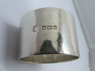 1915 - George Edward & Sons - Hallmarked Solid Silver - Napkin Ring - 56.  2 Grams