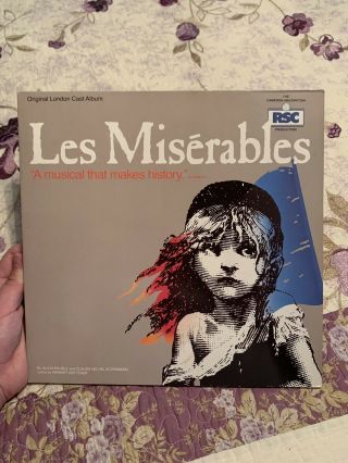Les Miserables First Night 1985 Vinyl Lp London Cast Soundtrack Rare