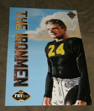 Rare Fryfest Limited Release The Ironmen Movie Poster Nike Kinnick Iowa Football