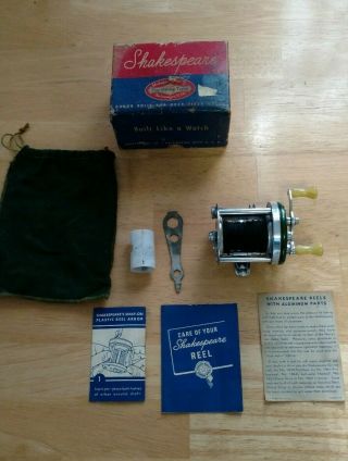 Shakespeare Marhoff 1964 Ge Level Wind Reel Box/papers/extra Fishing Collectable