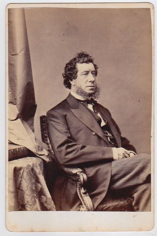 M.  B.  Brady: Hamilton Fish Grant Secretary Of State Rare 1860s Cabinet Photo