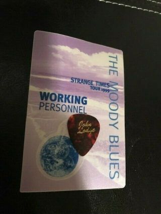 (( (moody Blues)) ) Backstage Pass And Guitar Pick ( (rare))
