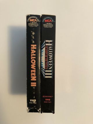 Halloween II & III Season of the Witch VHS Rare MCA releases 3