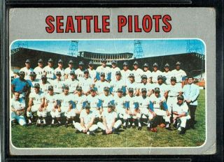 1970 Topps Baseball Seattle Pilots Team Card Rare High Number 713 Good Filler Sp