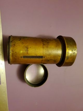 Antique Brass Camera Lens Plus Extra Lens Daugeratype Era?