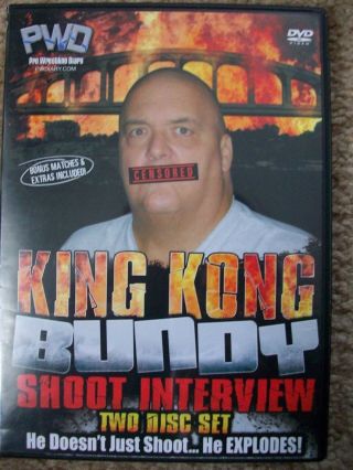 Rare King Kong Bundy 2 - Disc Dvd Shoot Interview Pro Wrestling Diary Wwe Wwf Wccw