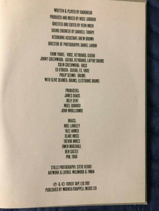 Radiohead The King of Limbs Live from Basement (DVD) Authentic USA REGION 1 Rare 3