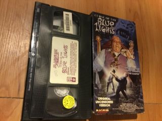 Curse Of The Blue Lights.  Rare.  Horror.  Magnum.  Vhs.  Cult.  Monsters.  As - Is