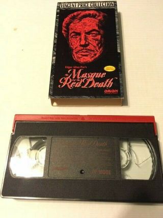 Rare Pre - Owned Vhs Tape - The Masque Of The Red Death (1964) - Vincent Price (poe)