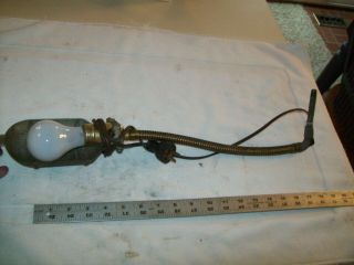 Antique Electric Work Light From Vintage 10 " Logan 820 Metal Lathe 3 " Bed Gap