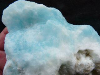 Rimrock: 1.  35 Lbs Rare Natural Blue Aragonite Crystal Rough