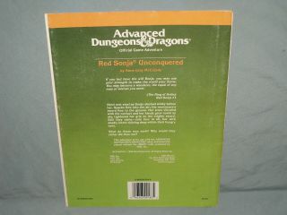AD&D 1st Ed Adventure Module - RS1 RED SONJA UNCONQUERED (ULTRA RARE and VG, ) 3