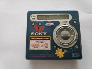 Sony MZ - R700 Minidisc recorder/player blue with 4 discs very rare woow 2