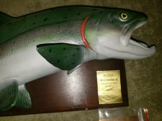 RARE McCormick Rainbow Trout Mounted Fish Wall Plaque Decanter 2